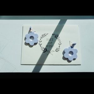 flower polymer clay earring for summer